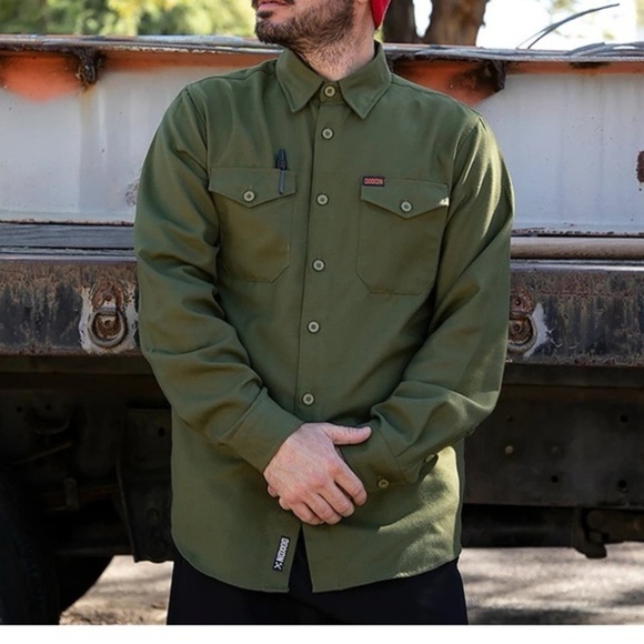 Dixxon Flannel The Revolution Men’s Green Military Shirt - Picture 11 of 11